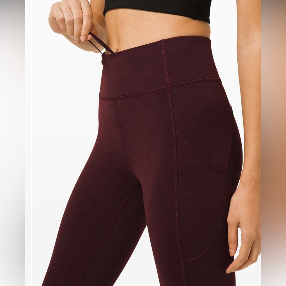 INVIGORATE HIGH-RISE TIGHT 25" Heathered Cassis Size: 6